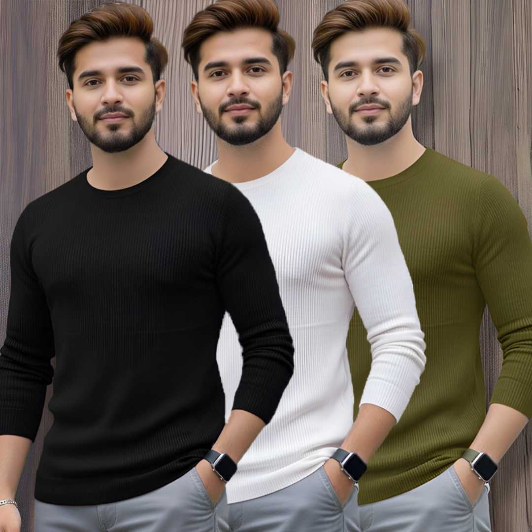 _180_frd_1761430786 Men's Premium 2/2 Rib Full Sleeve T-shirt 3 pcs Combo - Image 1