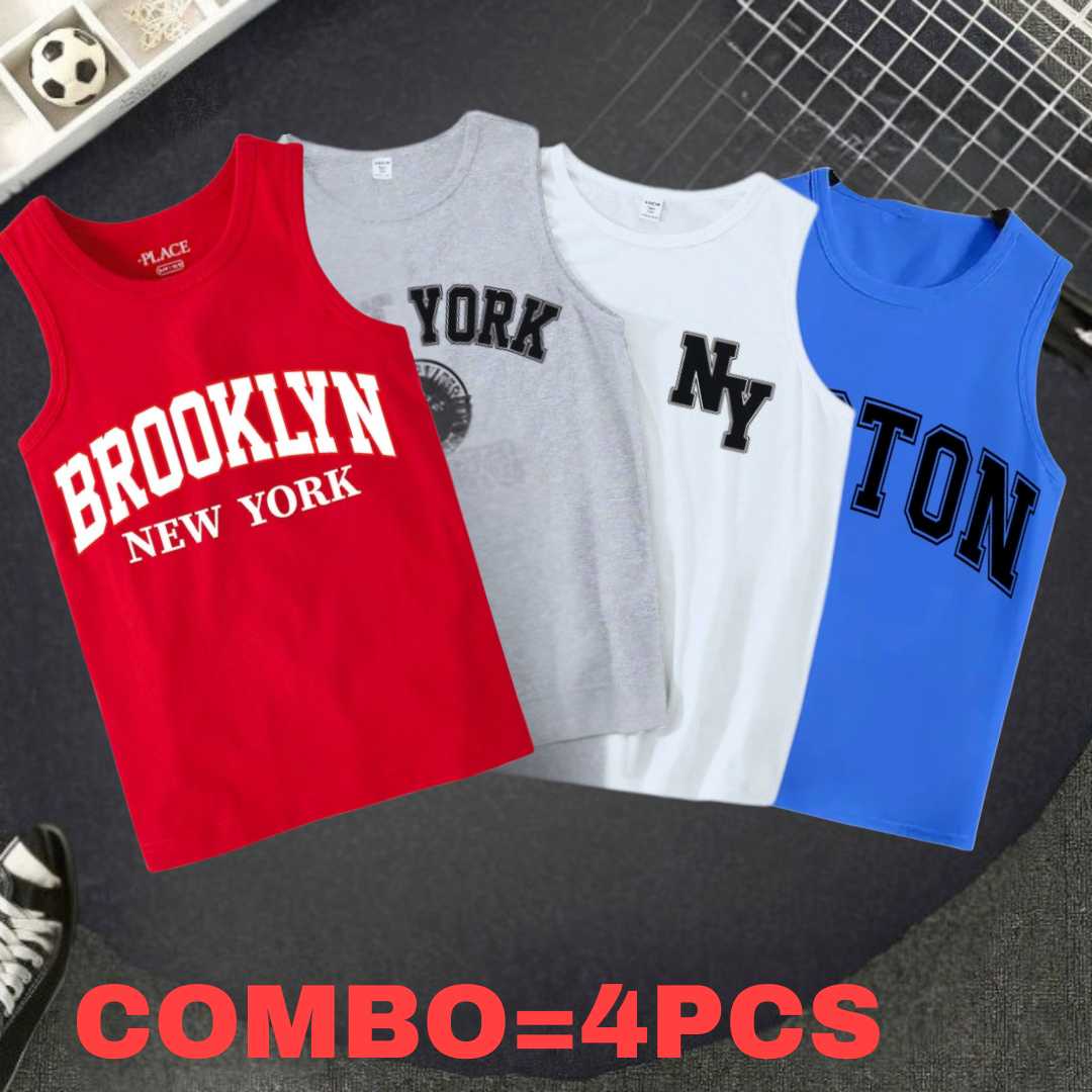 _37_frd_1750188527 Baby Boys Summer Cotton Sleeveless Tank Top 4 Pcs Combo - Image 1